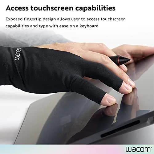 Wacom Artist Drawing Glove Black One-Size | Reduces Friction for Digital Art Creation thumbnail 4