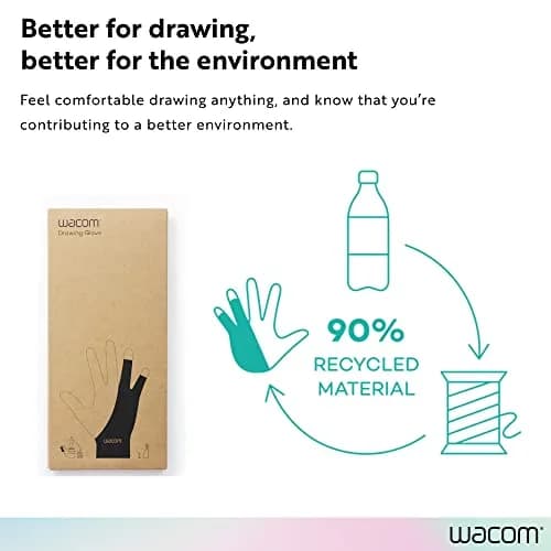 Wacom Artist Drawing Glove Black One-Size | Reduces Friction for Digital Art Creation thumbnail 6