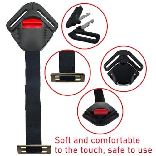 CaoXiong Universal Seat Chest Harness Clip Black | Secure 5-Point Harness for Baby Seats thumbnail 3