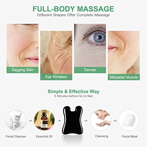 airogym Guasha Massage Tool, Natural Gua Sha Board, 4PCS for SPA & Therapy | Muscle & Facial Care thumbnail 4