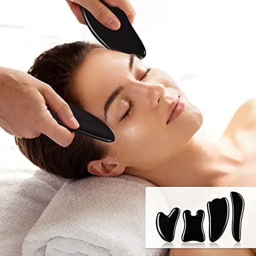 airogym Guasha Massage Tool, Natural Gua Sha Board, 4PCS for SPA & Therapy | Muscle & Facial Care thumbnail 6