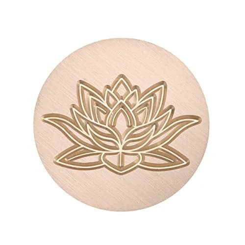 Yoption Lotus Flower Wax Seal Stamp | 25mm Copper & Rosewood Handle for Invitations & Gift Packing thumbnail 4