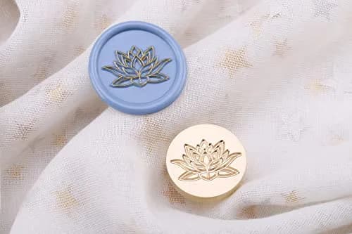 Yoption Lotus Flower Wax Seal Stamp | 25mm Copper & Rosewood Handle for Invitations & Gift Packing thumbnail 7