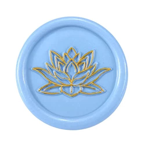 Yoption Lotus Flower Wax Seal Stamp | 25mm Copper & Rosewood Handle for Invitations & Gift Packing thumbnail 3