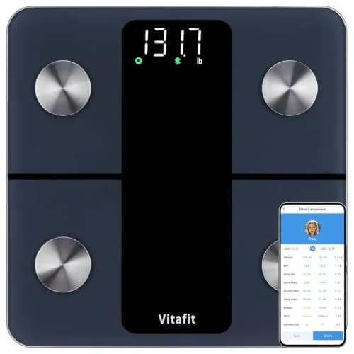 Vitafit Smart Body Weight Scale 1.15 kg (2.54 lb) | High Accuracy 0.05 kg (0.1 lb) with 13 Body Compositions thumbnail 1