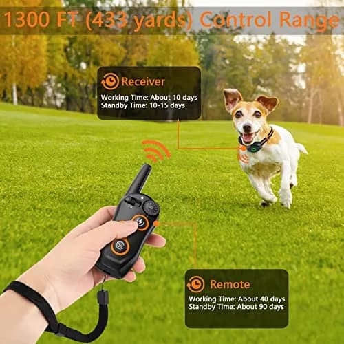 MAISOIE IPX7 Waterproof Dog Training Collar with Remote | 1300ft Range, 3 Modes, Rechargeable, Orange thumbnail 6