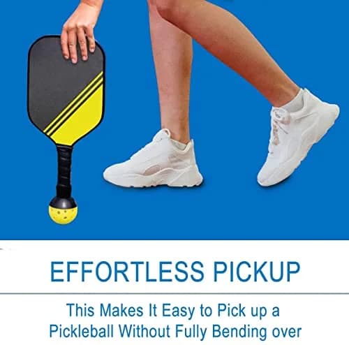 EASYPICK Pickleball Ball Retriever Picker Upper 2 Pack Black | Attaches to Paddle Without Bending thumbnail 2