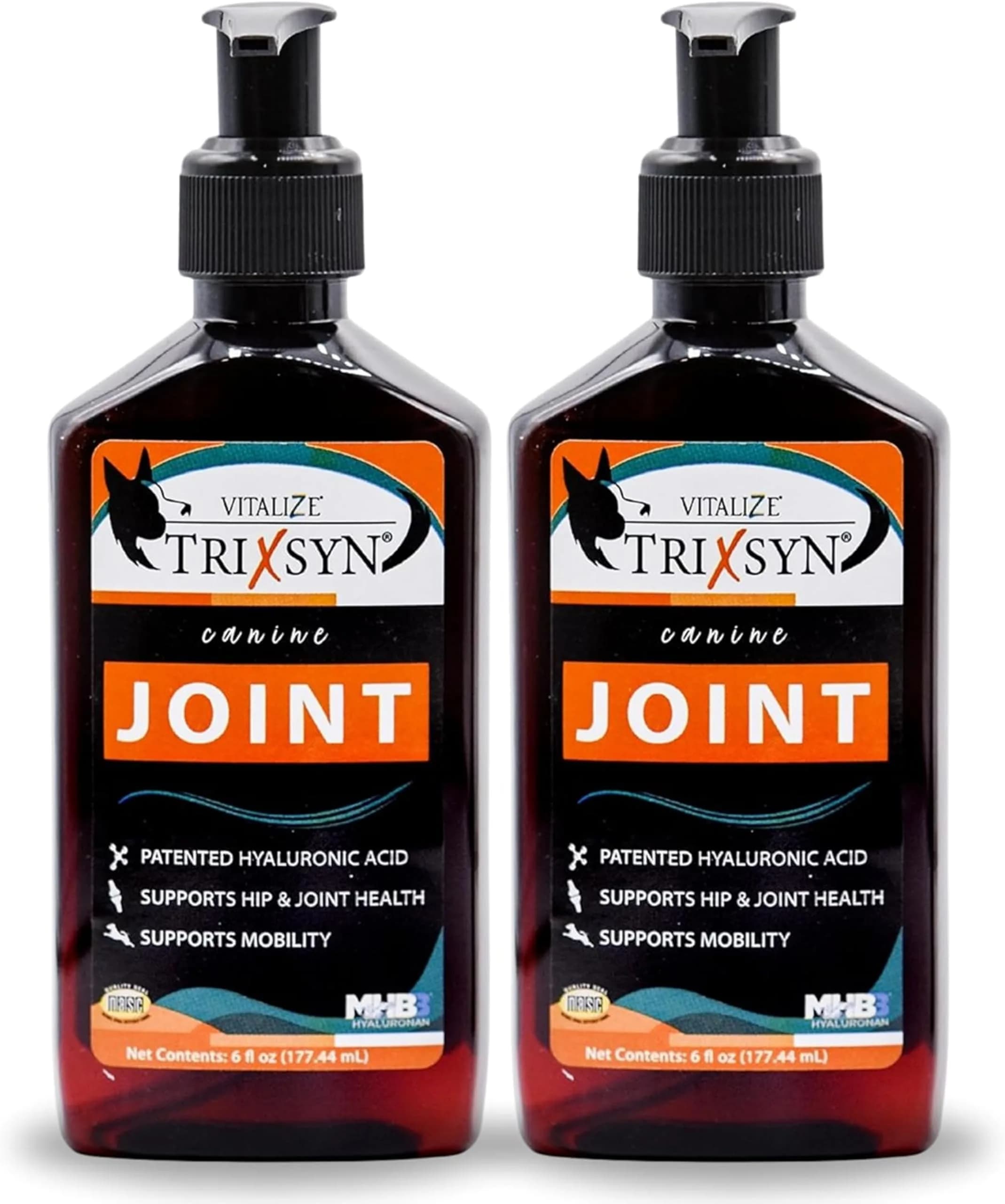 TRIXSYN Canine Liquid Hyaluronic Acid Support for Dogs 12 fl oz | Supports Joint & Hip Mobility — 12oz