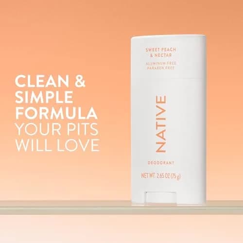Native Natural Deodorant Sweet Peach & Nectar 75g (2.65oz) | 72-Hour Odor Control thumbnail 2
