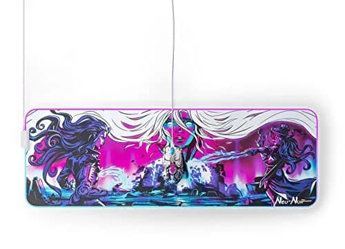 SteelSeries QcK Prism XL Gaming Mouse Pad with Neo Noir Design | Dynamic 2-Zone RGB Illumination - main product image