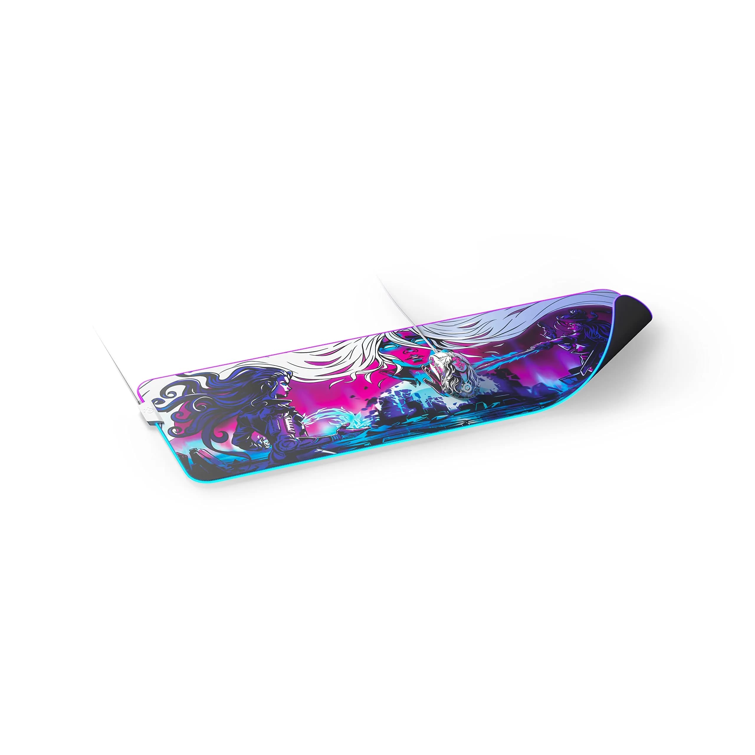 SteelSeries QcK Prism XL Gaming Mouse Pad with Neo Noir Design | Dynamic 2-Zone RGB Illumination - view 2