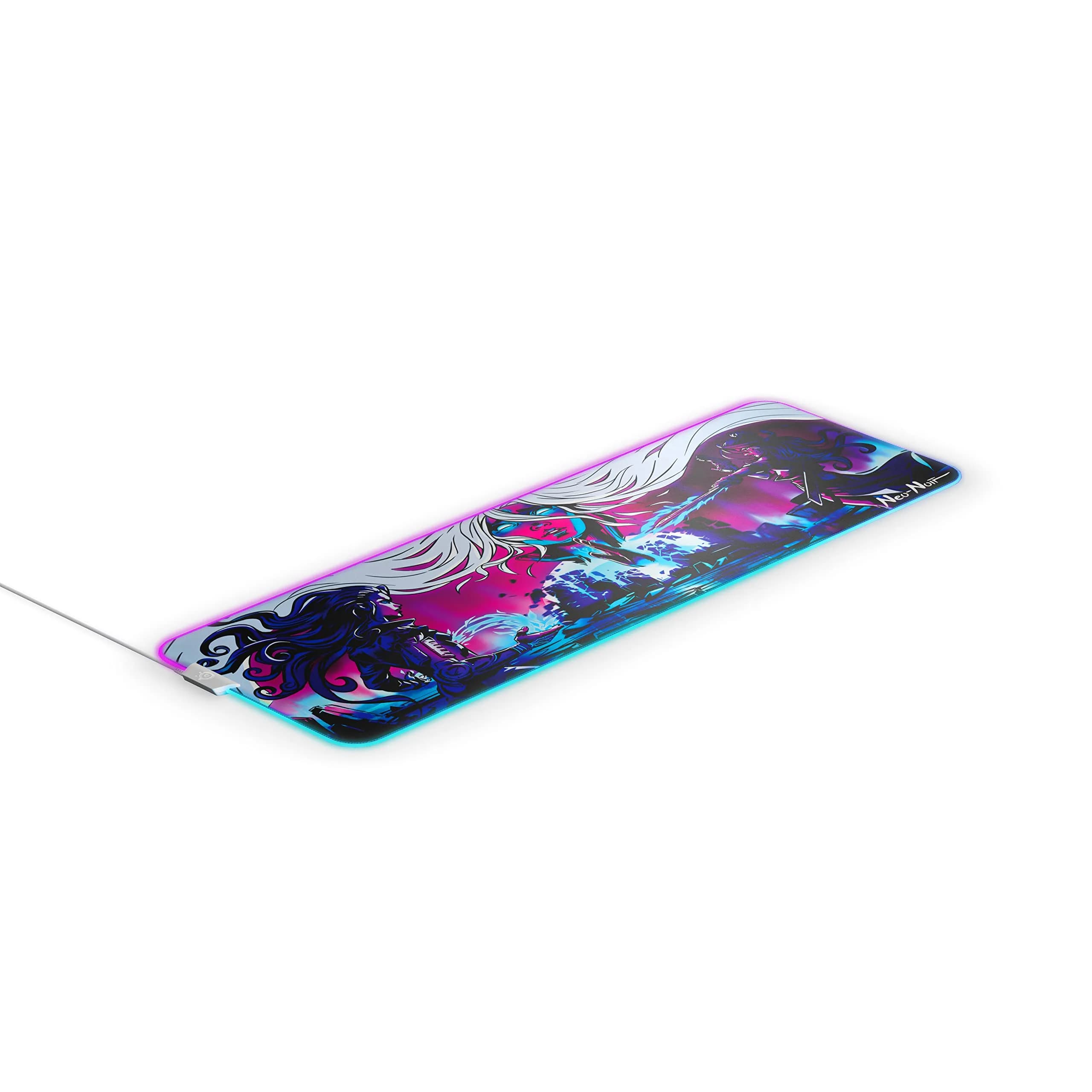 SteelSeries QcK Prism XL Gaming Mouse Pad with Neo Noir Design | Dynamic 2-Zone RGB Illumination - view 3