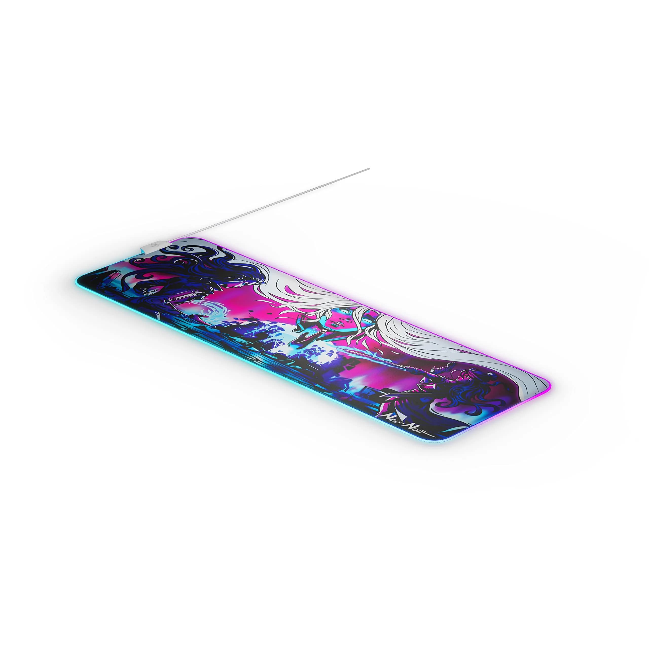 SteelSeries QcK Prism XL Gaming Mouse Pad with Neo Noir Design | Dynamic 2-Zone RGB Illumination - view 4