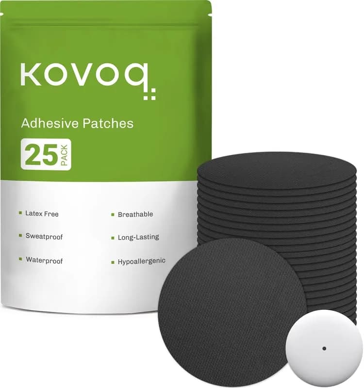 KOVOQ Black 25 Pack Libre 2 &Plus &Lingo Sensor Covers & Hardshell Cover | Hypoallergenic Adhesive Bandages thumbnail 1