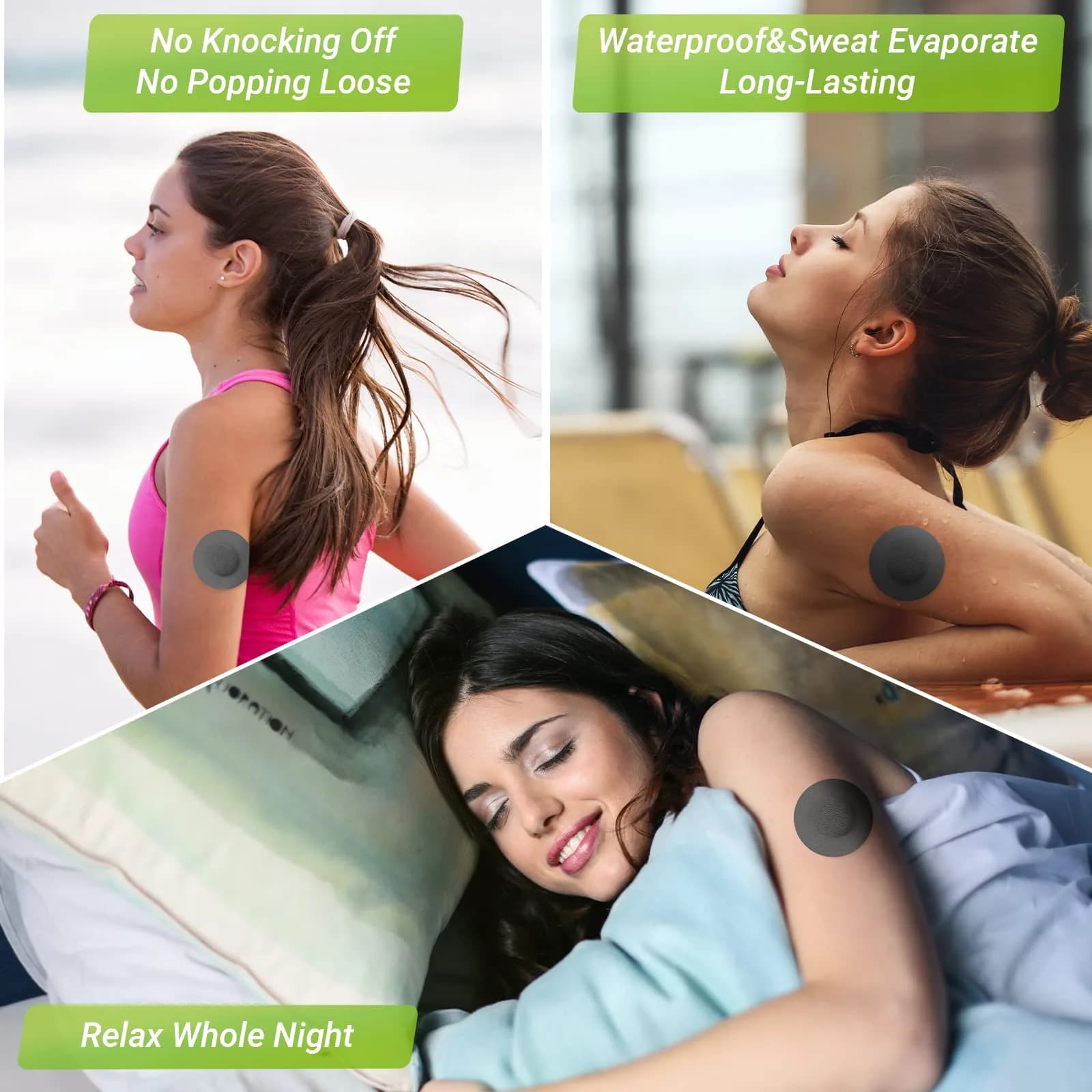 KOVOQ Black 25 Pack Libre 2 &Plus &Lingo Sensor Covers & Hardshell Cover | Hypoallergenic Adhesive Bandages - view 5