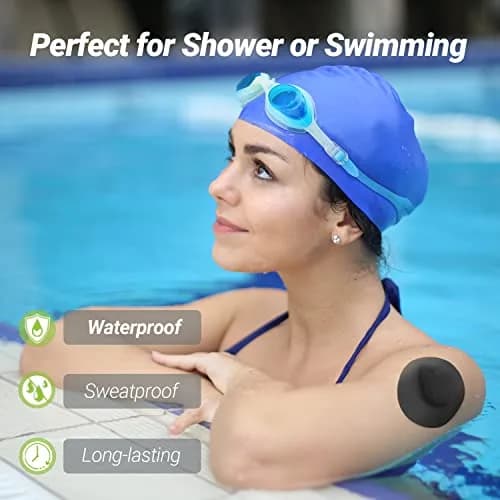 KOVOQ Black 25 Pack Libre 2 &Plus &Lingo Sensor Covers & Hardshell Cover | Hypoallergenic Adhesive Bandages thumbnail 8