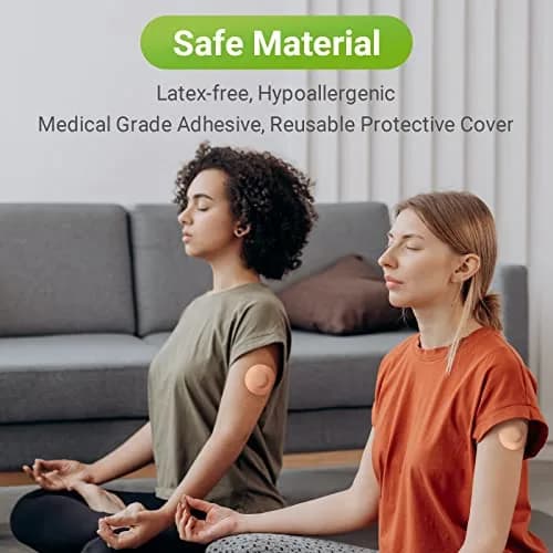 KOVOQ Freestyle Libre 2 & Plus Sensor Covers with Hardshell - 40 Patches + 2 Covers (Tan) | Waterproof & Hypoallergenic thumbnail 7