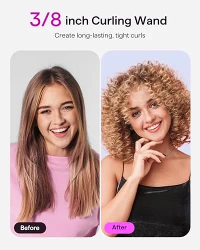 wavytalk Small Curling Iron 3/8 Inch Ceramic Barrel | Fast Heat & Travel Ready thumbnail 6