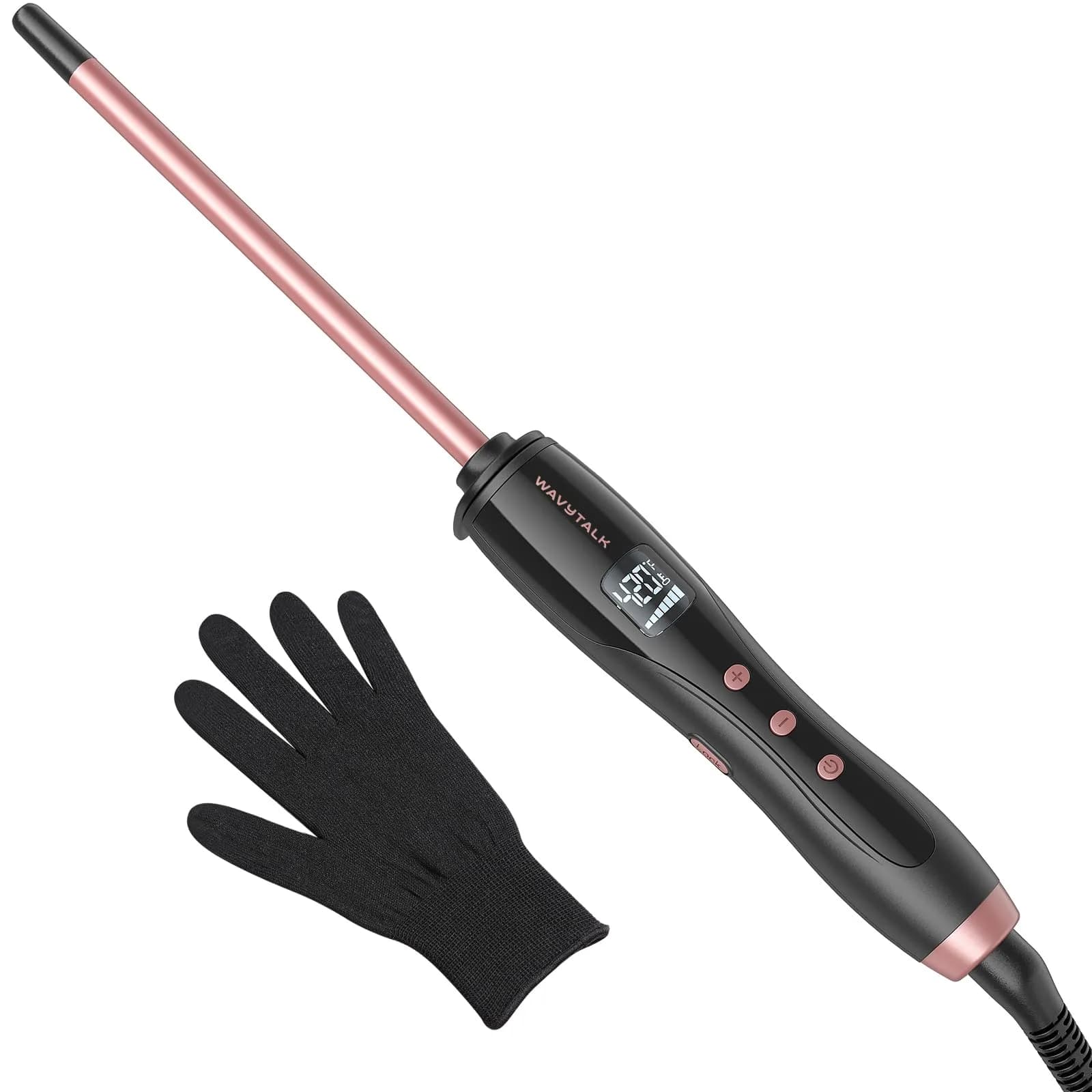 wavytalk Small Curling Iron 3/8 Inch Ceramic Barrel | Fast Heat & Travel Ready