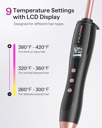wavytalk Small Curling Iron 3/8 Inch Ceramic Barrel | Fast Heat & Travel Ready thumbnail 3