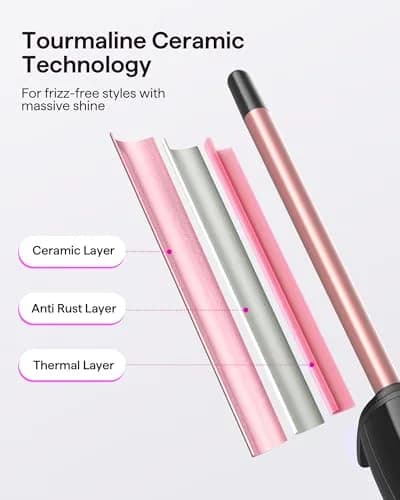 wavytalk Small Curling Iron 3/8 Inch Ceramic Barrel | Fast Heat & Travel Ready thumbnail 4