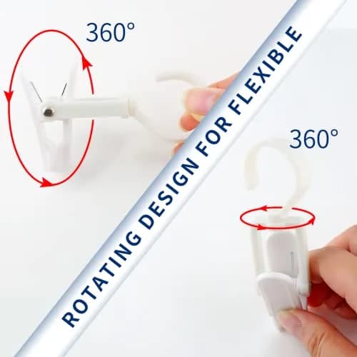 Jiozermi 10 PCS Laundry Hooks Clip | Plastic Clothes Pins, White, 4.13" thumbnail 4