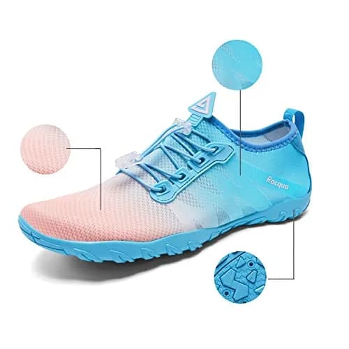 Racqua Water Swim Shoes for Women Gradient Pink/Blue 11 W/10 M | Quick Dry Breathable Aqua Shoes thumbnail 3