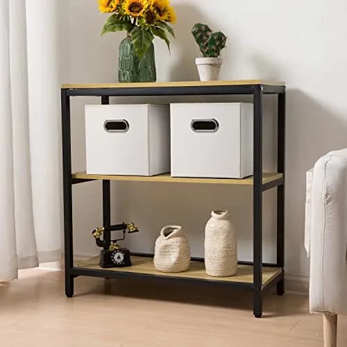 PRANDOM Leather Foldable Cube Storage Bins 11x11 inch | Space-Saving Organizer for Shelves & Closet (28cm x 28cm x 28cm) thumbnail 3