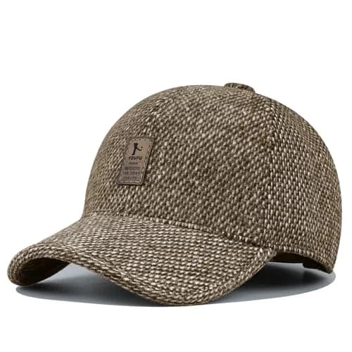 CLAPE Winter Baseball Cap with Folding Earmuffs | Soft Cotton, Unisex, One Size, Coffee thumbnail 1