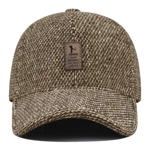CLAPE Winter Baseball Cap with Folding Earmuffs | Soft Cotton, Unisex, One Size, Coffee thumbnail 8