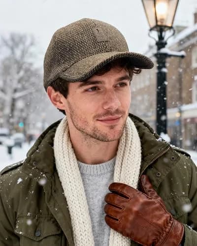CLAPE Winter Baseball Cap with Folding Earmuffs | Soft Cotton, Unisex, One Size, Coffee thumbnail 3