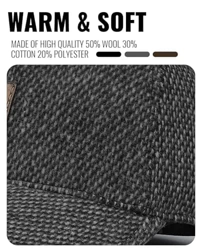 CLAPE Fitted Herringbone Tweed Baseball Cap for Women | Sun & Sun Protection (70-120 chars) thumbnail 5