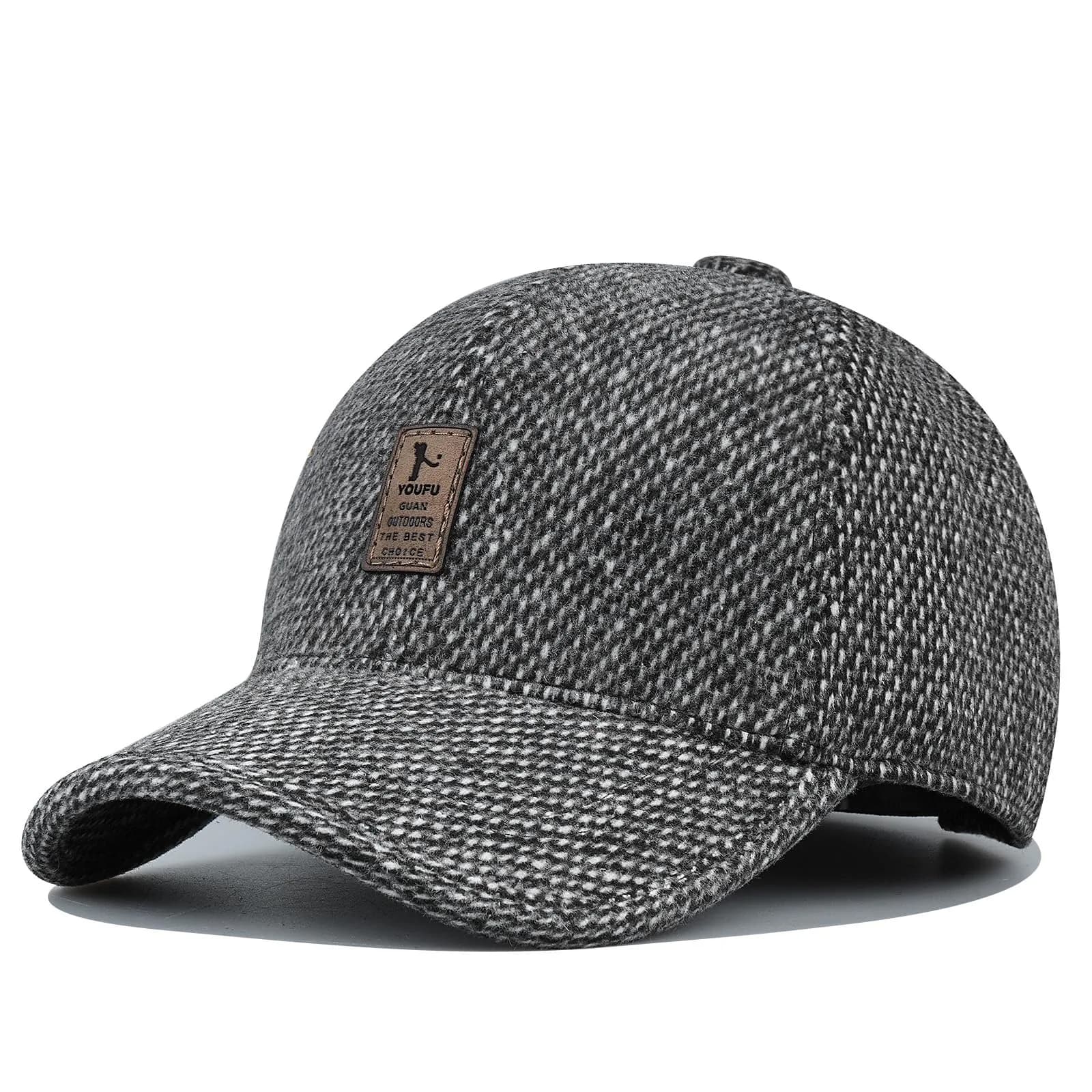 CLAPE Fitted Herringbone Tweed Baseball Cap for Women | Sun & Sun Protection (70-120 chars) - main product image