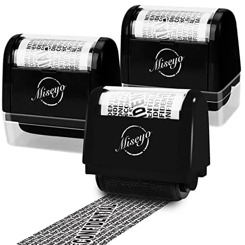 Miseyo Wide Roller Stamp Identity Theft Stamp 1.5 Inch | Privacy & Confidentiality thumbnail 1