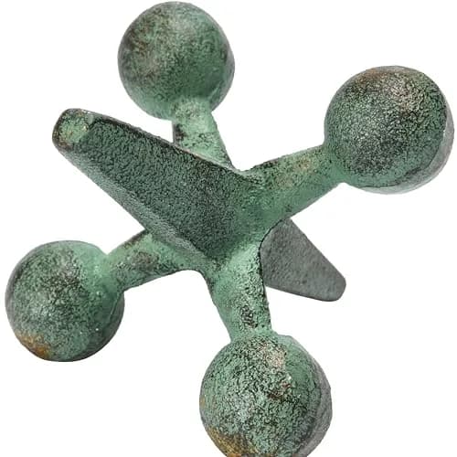 Creative Co-Op Cast Iron Jack Accent Sculpture 1.14 kg (2.53 lb) | Rustic Patina Finish thumbnail 4
