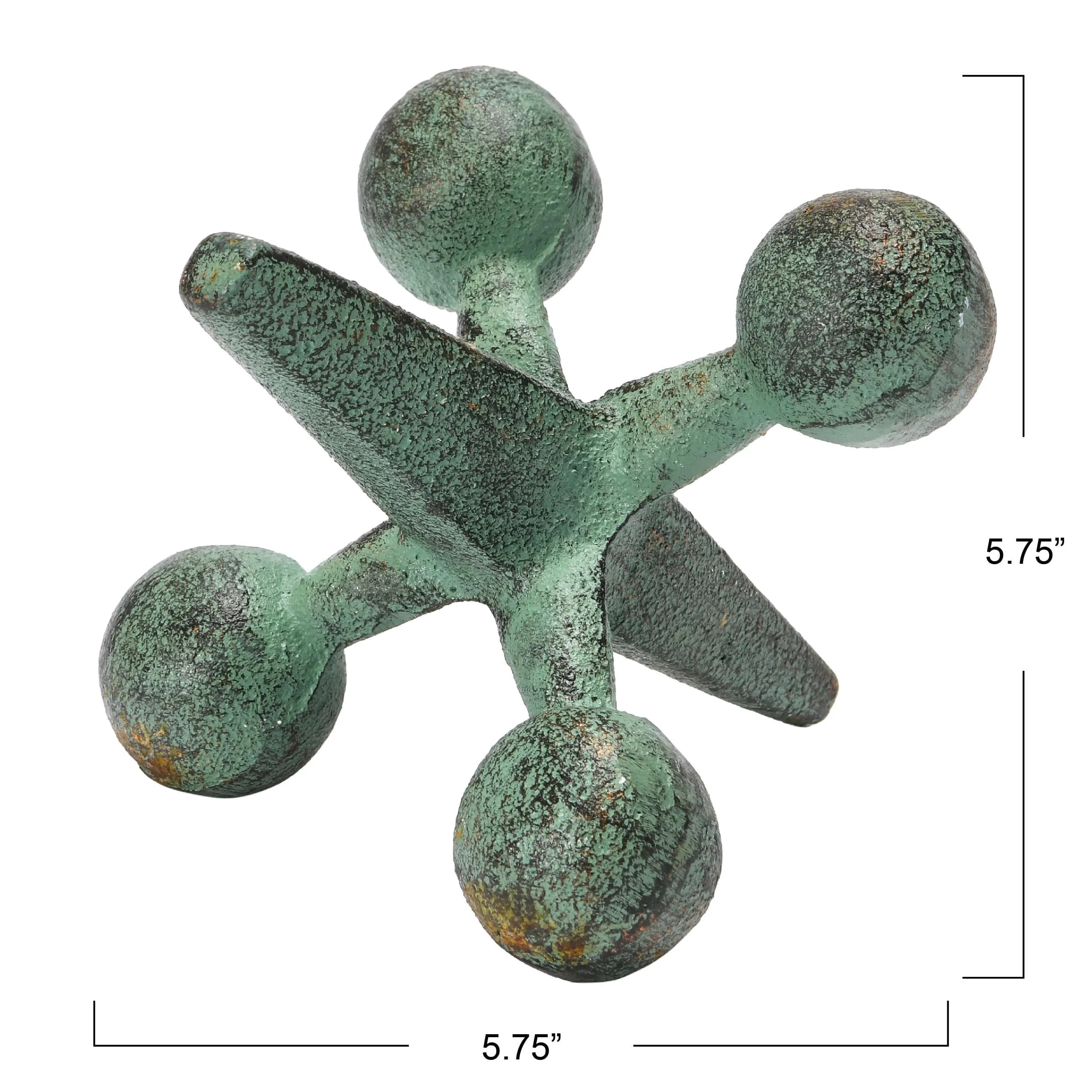 Creative Co-Op Cast Iron Jack Accent Sculpture 1.14 kg (2.53 lb) | Rustic Patina Finish - view 3