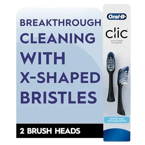 Oral-B Clic Black Toothbrush Replacement Heads, 2 Count (Pack of 2) | Dermatologist Tested thumbnail 7