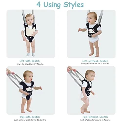 Ocanoiy Baby Walking Harness Handheld Baby Walker Assistant Belt with Detachable Crotch, Dark Blue, 9-24 Months thumbnail 5