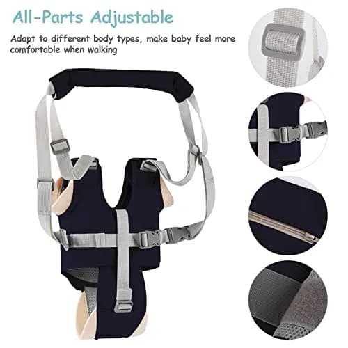 Ocanoiy Baby Walking Harness Handheld Baby Walker Assistant Belt with Detachable Crotch, Dark Blue, 9-24 Months thumbnail 3
