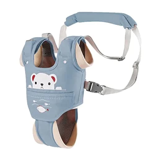 Ocanoiy Baby Walking Harness Handheld Baby Walker Assistant Belt Blue | Adjustable Cotton Mesh for 9-24 Month Toddlers thumbnail 2