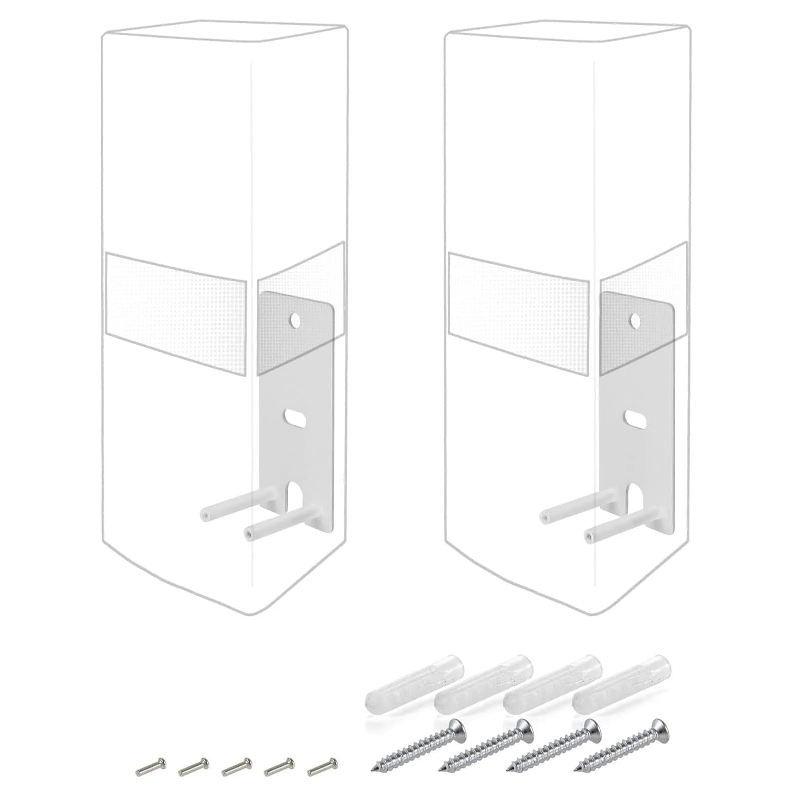 Dinghosen Wall Brackets for Bose Surround Speakers 700 & Lifestyle 650 System, Black | Pair of Speaker Mounts — White