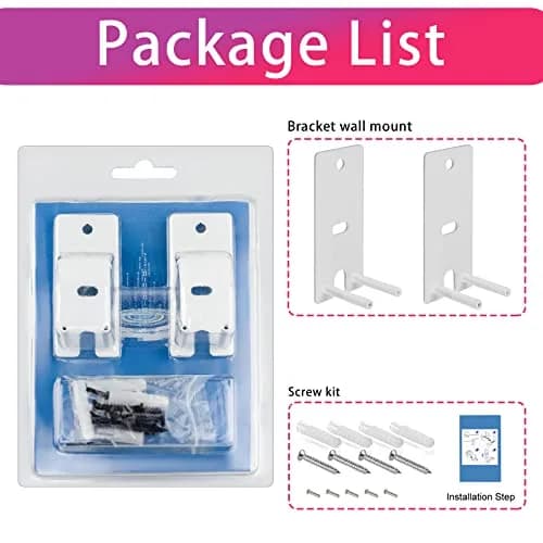 Dinghosen White Wall Brackets for Bose Surround Speakers 700 & Lifestyle 650 System | Pair of Speaker Mounts thumbnail 6