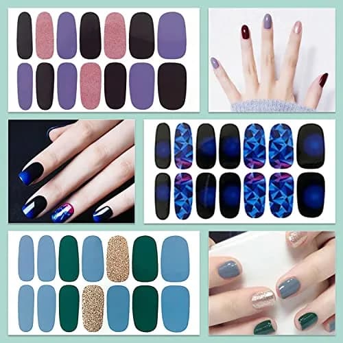 WOKOTO Moon Stars Nail Polish Strips 20 Sheets | Gradient Nail Stickers for Women thumbnail 6