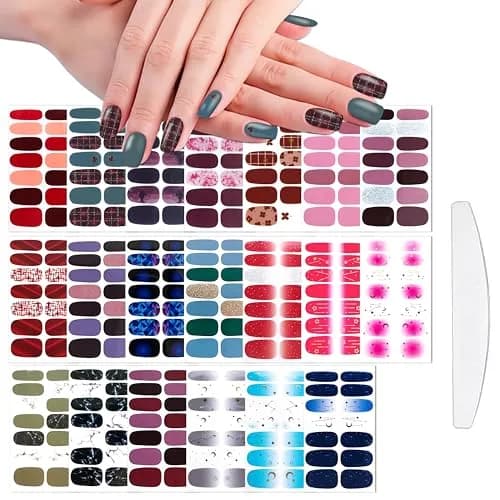 WOKOTO Moon Stars Nail Polish Strips 20 Sheets | Gradient Nail Stickers for Women thumbnail 1