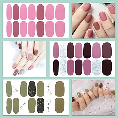 WOKOTO Moon Stars Nail Polish Strips 20 Sheets | Gradient Nail Stickers for Women thumbnail 8