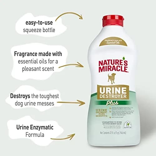 Nature's Miracle Dog Urine Destroyer Plus Enzymatic Cleaner 946ml (32 Fl Oz) | Tough on Dog Urine Stains & Odors thumbnail 5
