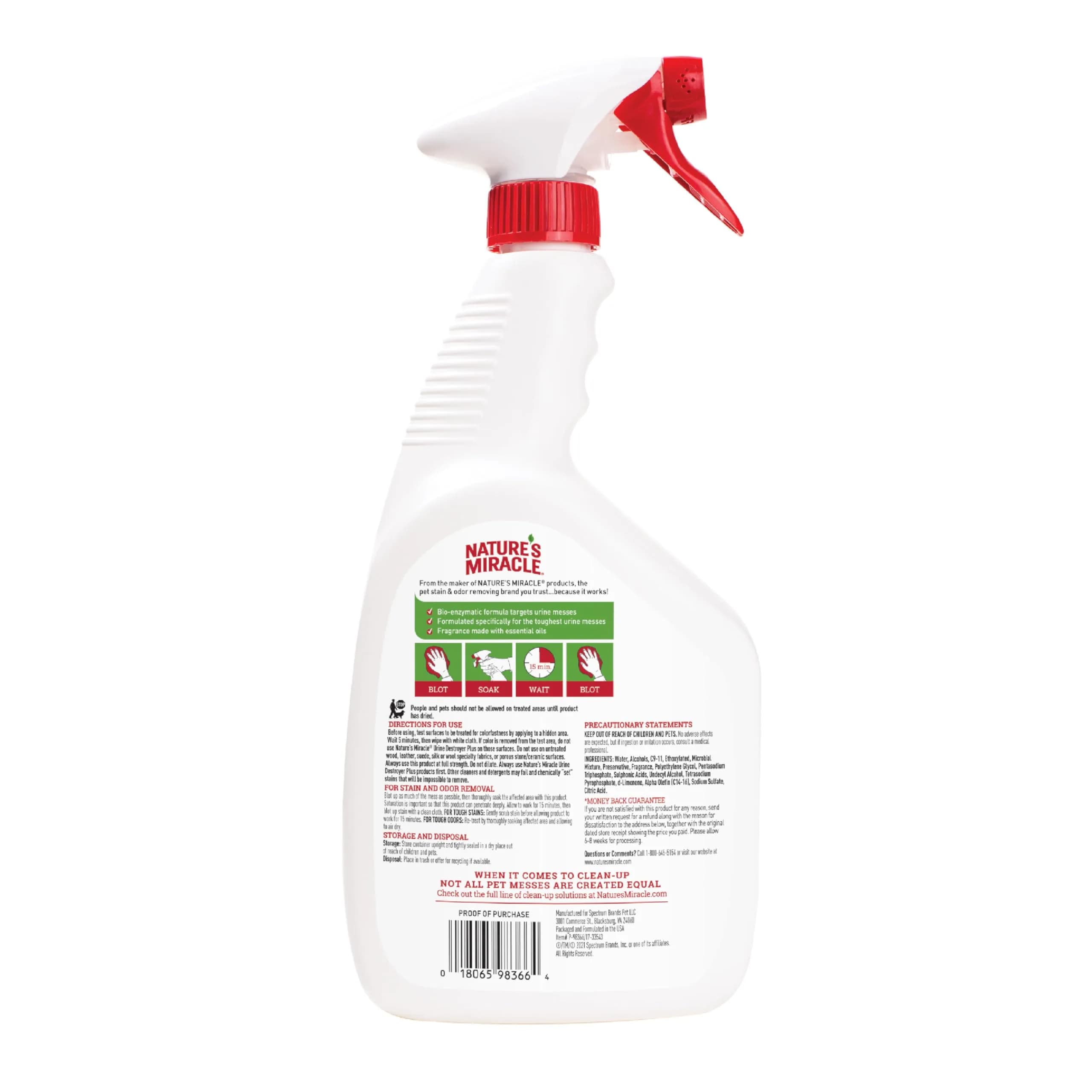 Nature's Miracle Dog Urine Destroyer Plus Enzymatic Cleaner 946ml (32 Fl Oz) | Tough on Dog Urine Stains & Odors - view 2