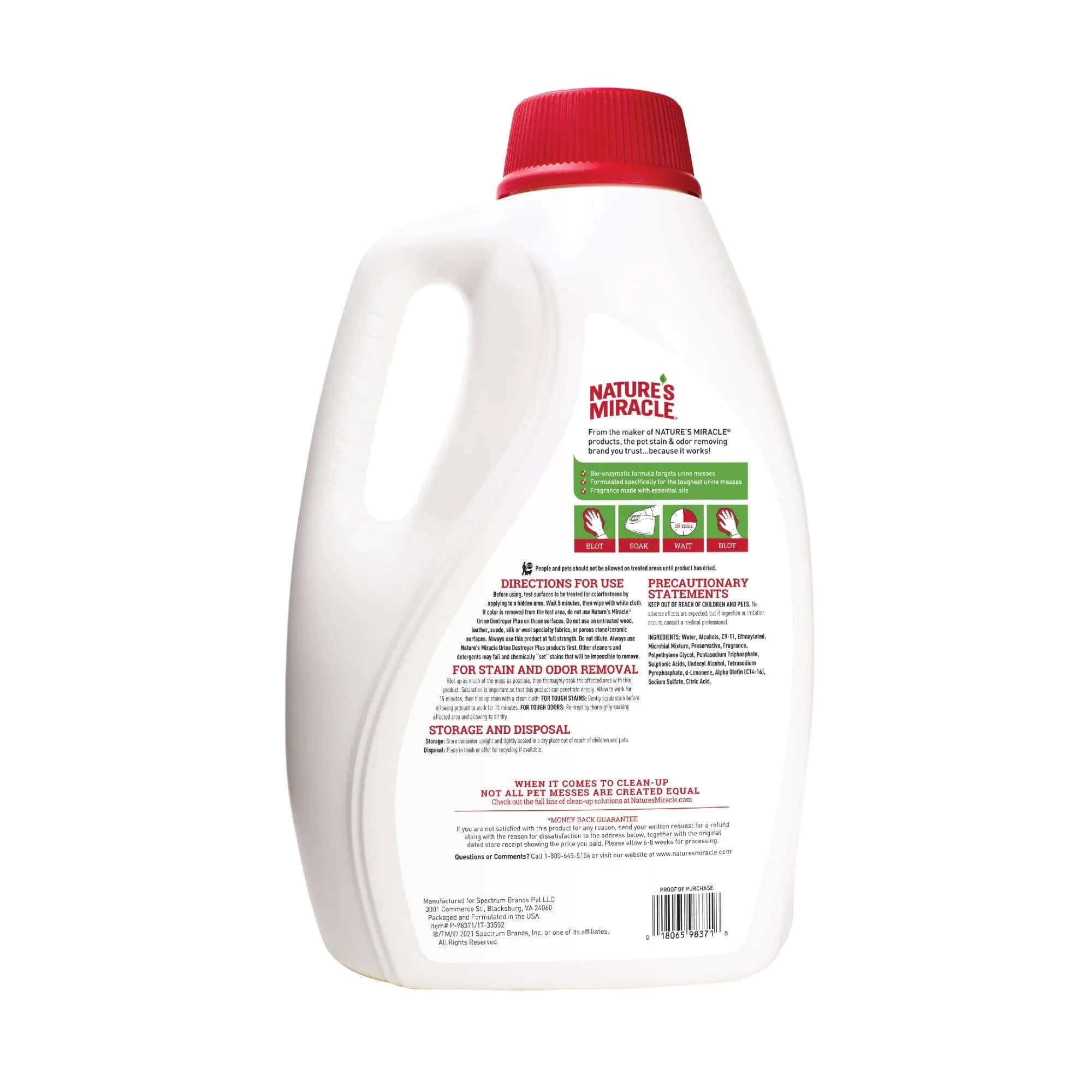 Nature's Miracle Dog Urine Destroyer Plus Enzymatic Cleaner 3.78 L (1 gal) | Trusted Pet Mess Cleanup - view 2