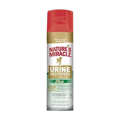 Nature's Miracle Dog Urine Destroyer Plus Foam 492ml (17.5 Fl Oz) | Enzymatic Cleaner for Tough Dog Urine Stains thumbnail 1