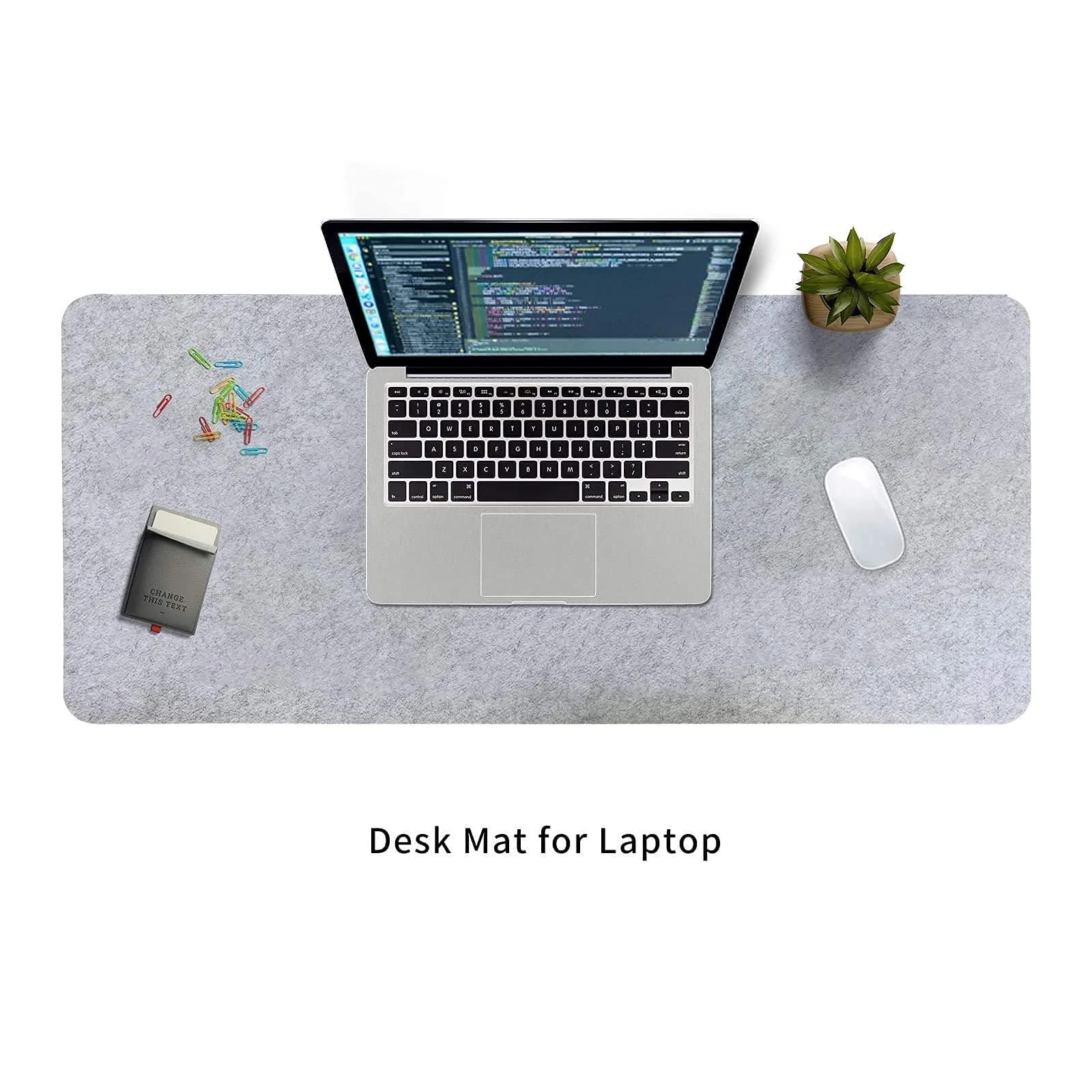 DAWNTREES Large Felt Desk Mat 100cm x 40cm (40"x16") | Smooth Glide & Non-Slip Grip - view 5
